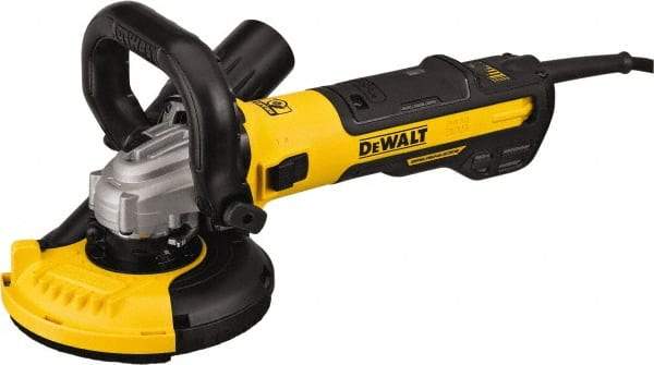 DeWALT - 5" Wheel Diam, 9,000 RPM, Corded Angle & Disc Grinder - 5/8-11 Spindle, 120 Volts, 13 Amps - Benchmark Tooling