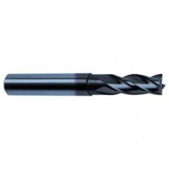 7/16 Dia. x 4-1/2 Overall Length 4-Flute Square End Solid Carbide SE End Mill-Round Shank-Center Cut-Super-A - Benchmark Tooling