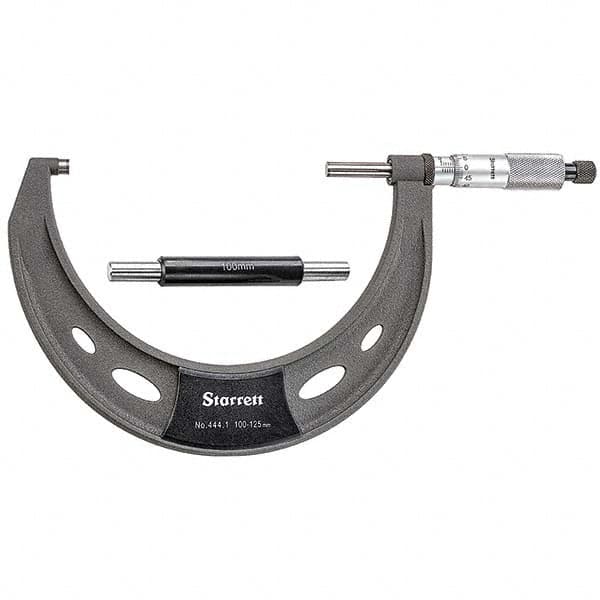 Starrett - Mechanical Outside Micrometers Minimum Measurement (mm): 100.00 Maximum Measurement (mm): 125.00 - Benchmark Tooling