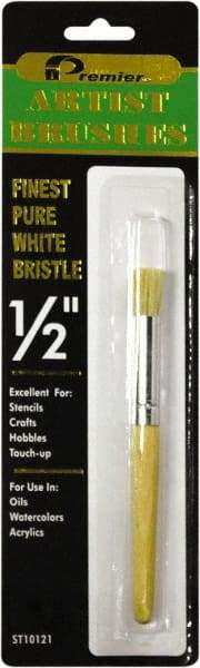 Premier Paint Roller - Stencil Brushes & Rollers Type: Stencil Brush Diameter (Inch): 1/2 - Benchmark Tooling