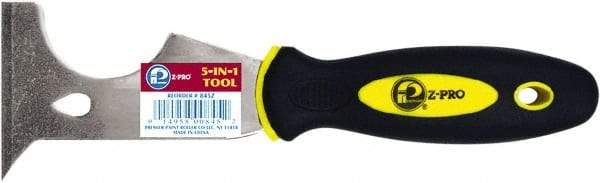 Premier Paint Roller - 2-1/2" Wide Chisel Edge Blade Steel 5-In-1 Tool - Stiff, Soft Grip Plastic Handle, 8.343" OAL - Benchmark Tooling