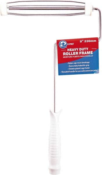Premier Paint Roller - 9" Wide x 13" Long Heavy-Duty Birdcage Frame - Steel Frame, Plastic Handle - Benchmark Tooling