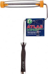 Premier Paint Roller - 9" Wide x 13-1/2" Long Heavy-Duty Birdcage Frame - Steel Frame, Plastic Handle - Benchmark Tooling