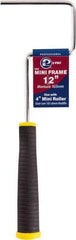 Premier Paint Roller - 4" Wide x 12" Long Mini Roller Frame - Steel Frame, Plastic Handle - Benchmark Tooling