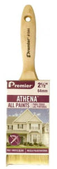 Premier Paint Roller - 2-1/2" Flat Polyester/Natural General Purpose Paint Brush - 2-3/4" Bristle Length, 5-1/4" Wood Beavertail Handle - Benchmark Tooling