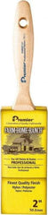 Premier Paint Roller - 2" Flat Nylon/Polyester General Purpose Paint Brush - 2-3/4" Bristle Length, 5-1/4" Wood Beavertail Handle - Benchmark Tooling