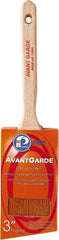 Premier Paint Roller - 3" Oval/Angle Polyester Sash Brush - 3-1/4" Bristle Length, 6-3/4" Wood Sash Handle - Benchmark Tooling