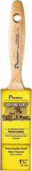 Premier Paint Roller - 1-1/2" Flat Nylon/Polyester General Purpose Paint Brush - 2-1/2" Bristle Length, 4-3/4" Wood Beavertail Handle - Benchmark Tooling