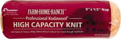 Premier Paint Roller - 1/2" Nap, 9" Wide Paint Roller Cover - Semi-Rough Texture, Polyester & Wool - Benchmark Tooling