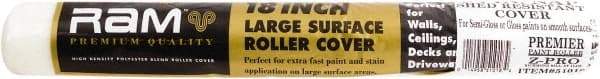 Premier Paint Roller - 1/4" Nap, 18" Wide Paint Roller Cover - Smooth Texture, Polyester - Benchmark Tooling