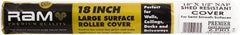 Premier Paint Roller - 1/2" Nap, 18" Wide Paint Roller Cover - Semi-Rough Texture, Polyester - Benchmark Tooling