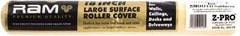 Premier Paint Roller - 3/8" Nap, 18" Wide Paint Roller Cover - Semi-Smooth Texture, Polyester - Benchmark Tooling