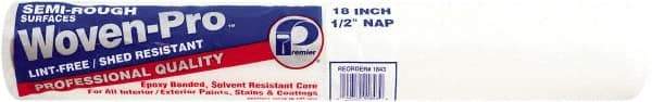 Premier Paint Roller - 1/2" Nap, 18" Wide Paint Roller Cover - Semi-Rough Texture, Polyester - Benchmark Tooling