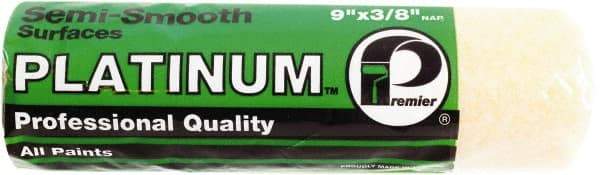 Premier Paint Roller - 3/8" Nap, 9" Wide Paint Roller Cover - Semi-Smooth Texture, Polyester - Benchmark Tooling