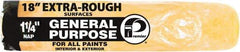 Premier Paint Roller - 1-1/4" Nap, 18" Wide Paint Roller Cover - Extra-Rough Texture, Polyester - Benchmark Tooling