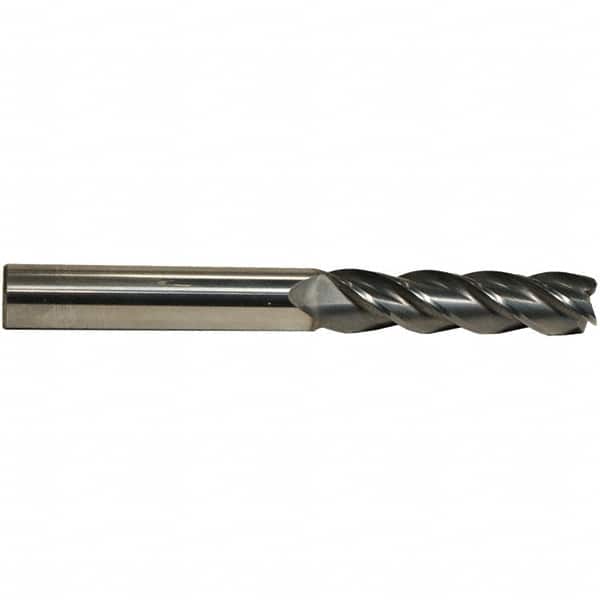 Emuge - 5/16" Diam, 1-1/8" LOC, 4 Flute Solid Carbide Roughing & Finishing End Mill - CrN Finish, 3" OAL, 5/16" Shank Diam, Cylindrical Shank, 38° Helix, Centercutting, Stub Length - Benchmark Tooling