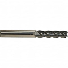 Emuge - 5/16" Diam, 1-1/8" LOC, 4 Flute Solid Carbide Roughing & Finishing End Mill - CrN Finish, 3" OAL, 5/16" Shank Diam, Cylindrical Shank, 38° Helix, Centercutting, Stub Length - Benchmark Tooling