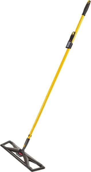 Rubbermaid - 57" Long x 5-1/2" Wide Dust Mop Frame - Black, Hook & Loop - Benchmark Tooling