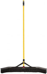 Rubbermaid - 36" Medium Duty Synthetic Push Broom - 3" Bristle Length, Foam Block, Threaded Handle Connection, Handle Included - Benchmark Tooling