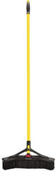 Rubbermaid - 18" Medium Duty Synthetic Push Broom - 3" Bristle Length, Foam Block, Threaded Handle Connection, Handle Included - Benchmark Tooling