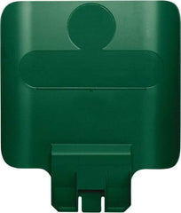 Rubbermaid - Square Lid for Use with 23 Gal Rectangular Recycle Containers - Green, Polypropylene, For Slim Jim Trash Cans - Benchmark Tooling