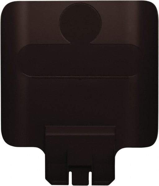 Rubbermaid - Square Lid for Use with 23 Gal Rectangular Recycle Containers - Brown, Polypropylene, For Slim Jim Trash Cans - Benchmark Tooling