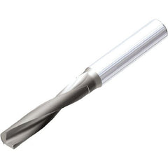 Kennametal - 4.3mm 142° Spiral Flute Solid Carbide Screw Machine Drill Bit - AlTiSiN Finish, Right Hand Cut, 24mm Flute Length, 66mm OAL, SGL Point, Straight Shank - Benchmark Tooling