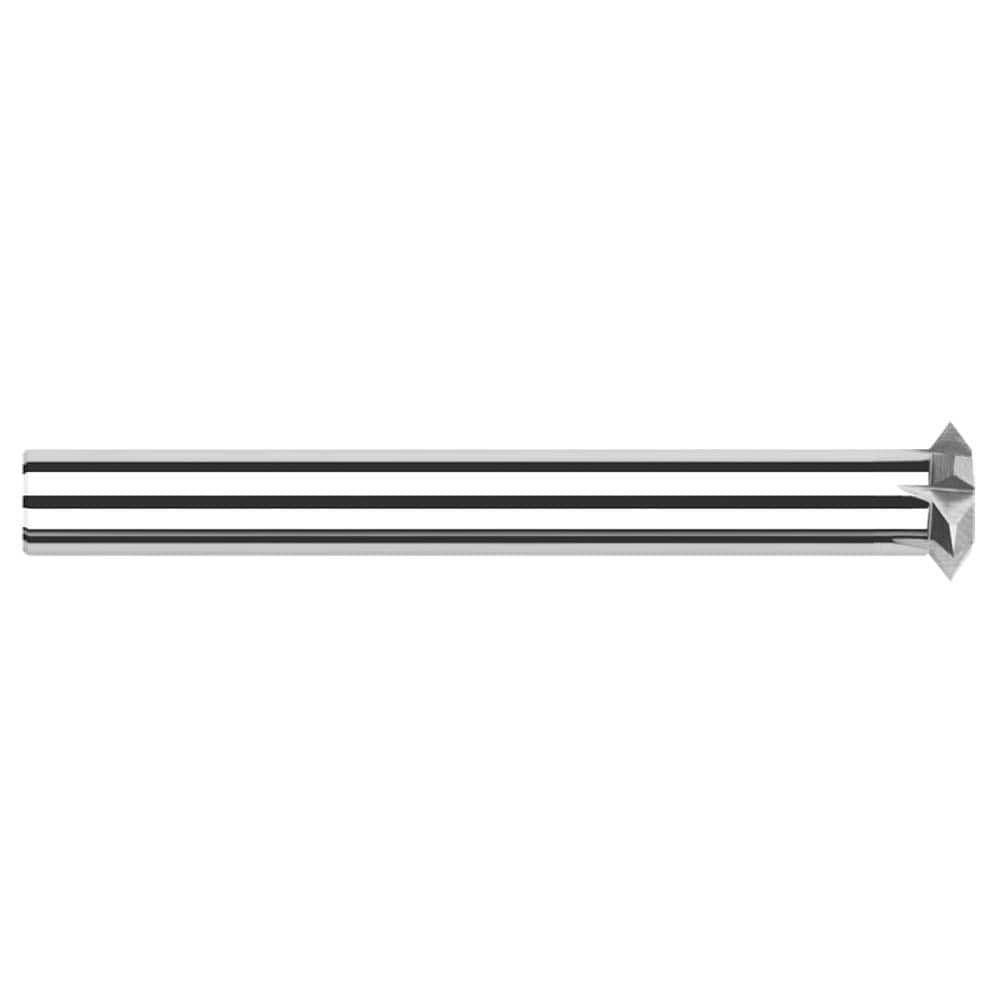 Harvey Tool - 3/4° 3/4" Cut Diam, 0.144" Cut Width, 1/2" Shank, Brazed Solid Carbide Double-Angle Cutter - Exact Industrial Supply