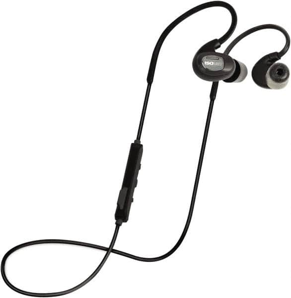 ISOtunes - Reusable, 27 dB Behind Neck Noise Isolating Earbud - ANSI S3.19-1974 Specification, Black Cup, Black Plug - Benchmark Tooling
