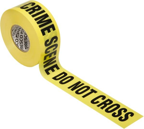 Ability One - Barricade & Flagging Tape; Tape Type: Barricade ; Legend: Crime Scene Do Not Cross ; Legend: Crime Scene Do Not Cross ; Material: Polyethylene ; Material: Polyethylene ; Thickness: 3 - Exact Industrial Supply