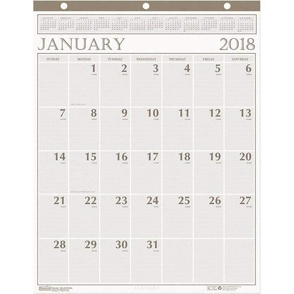 House of Doolittle - 12 Sheet, 20 x 26", Wall Calendar - Beige - Benchmark Tooling