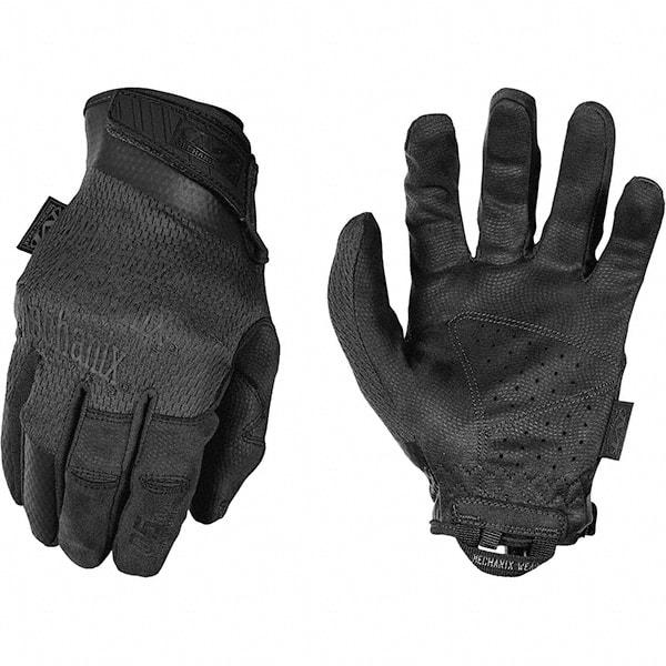 Mechanix Wear - Size L Work Gloves - For Mechanic's & Lifting, Uncoated, Hook & Loop Cuff, Full Fingered, Covert, Paired - Benchmark Tooling
