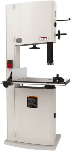 Jet - 14-1/8" Throat Capacity, Step Pulley Vertical Bandsaw - 3,100 SFPM, 1.75 hp, Single Phase - Benchmark Tooling