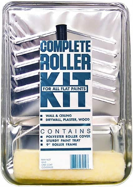 Premier Paint Roller - 3/8" Nap, Wall Paint Roller Set - 10" Wide, Steel Frame, Includes Paint Tray, Roller Cover & Frame - Benchmark Tooling