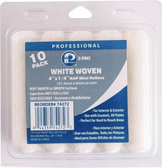 Premier Paint Roller - 1/4" Nap, 4" Wide Paint Mini Roller Covers - Smooth Texture, Woven - Benchmark Tooling