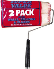 Premier Paint Roller - 12" Long, 3/8" Nap, Wall Roller & Frame Combo - 9" Wide, Plastic Frame, Includes Roller Cover & Frame - Benchmark Tooling