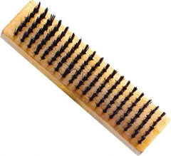 Premier Paint Roller - Steel Surface Preparation Wire Brush - 1" Bristle Length, 2-1/2" Wide, 6" OAL, Wood Block, Straight Wood Handle - Benchmark Tooling