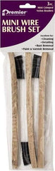 Premier Paint Roller - 3 Piece Nylon Surface Preparation Wire Brush - 8" OAL, Wood Handle - Benchmark Tooling