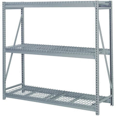 Lyon - 3 Shelf Starter Waterfall Wire Steel Shelving - 10,000 Lb Capacity, 72" Wide x 72" High x 48" Deep, Dove Gray - Benchmark Tooling