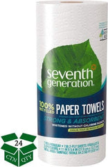 Seventh Generation - Perforated Roll of 2 Ply White Paper Towels - 11" Wide, No Added Dyes or Fragrances, 100% Recycled - Benchmark Tooling