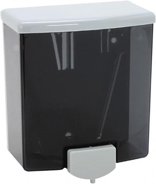 Bobrick - 40 oz Liquid Hand Soap Dispenser - Plastic, Wall Mounted, Black & Gray - Benchmark Tooling