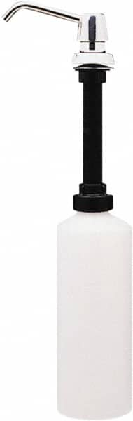 Bobrick - 34 oz Liquid Soap Dispenser Hardware - Plastic, Polyethylene & Stainless Steel, Counter Mounted, Chrome & Stainless Steel - Benchmark Tooling