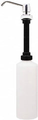 Bobrick - 34 oz Liquid Soap Dispenser Hardware - Plastic, Polyethylene & Stainless Steel, Counter Mounted, Chrome & Stainless Steel - Benchmark Tooling