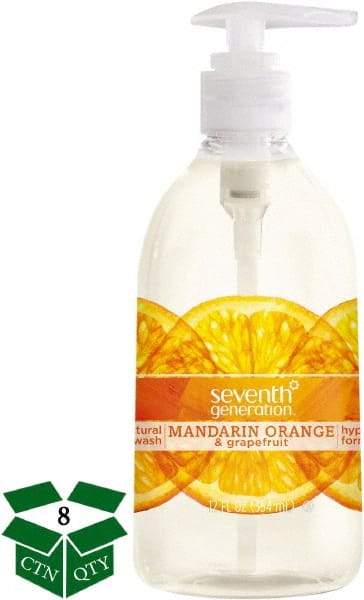 Seventh Generation - 12 oz Pump Bottle Liquid Soap - Clear, Mandarin Orange & Grapefruit Scent - Benchmark Tooling