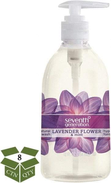 Seventh Generation - 12 oz Pump Bottle Liquid Soap - Clear, Lavender Flower & Mint Scent - Benchmark Tooling