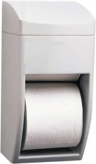 Bobrick - Standard Double Roll Plastic Toilet Tissue Dispenser - 6-1/4" Wide x 13-1/2" High x 6-7/8" Deep, Gray - Benchmark Tooling