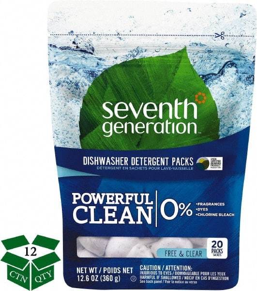 Seventh Generation - 0.63 oz Packet Automatic Dishwashing Powder - Unscented - Benchmark Tooling