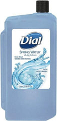 Dial - 1 L Cartridge Spring Water Body Wash - Translucent Blue, Fits Manual Liquid Dispensers - Benchmark Tooling