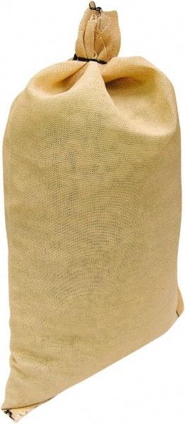 Made in USA - 14" Long x 26" High Sand Bag - Desert Tan Polypropylene, For Spill Containment - Benchmark Tooling