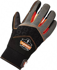Ergodyne - Size 2XL (11) Polyester Blend Work Gloves - Palm & Fingers Coated, Hook & Loop Cuff, Full Fingered, Black, Paired - Benchmark Tooling